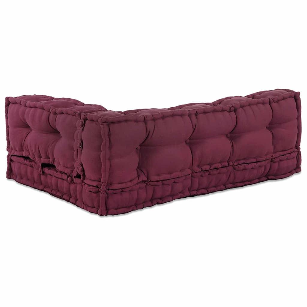 Palle Sofa Pude 3 pcs Bordeaux 120 x 80 x 38 cm Stof