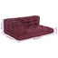 Palle Sofa Pude 3 pcs Bordeaux 120 x 80 x 38 cm Stof