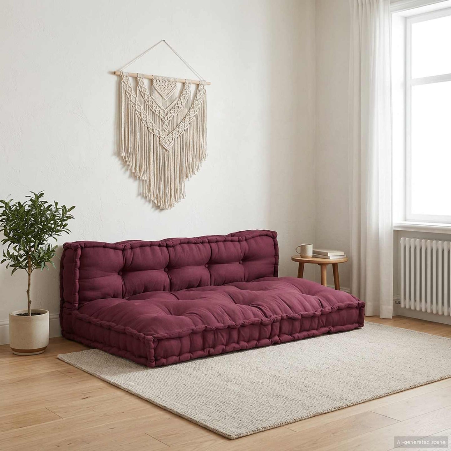 Palle Sofa Pude 2 pcs Bordeaux 120 x 80 x 38 cm Stof