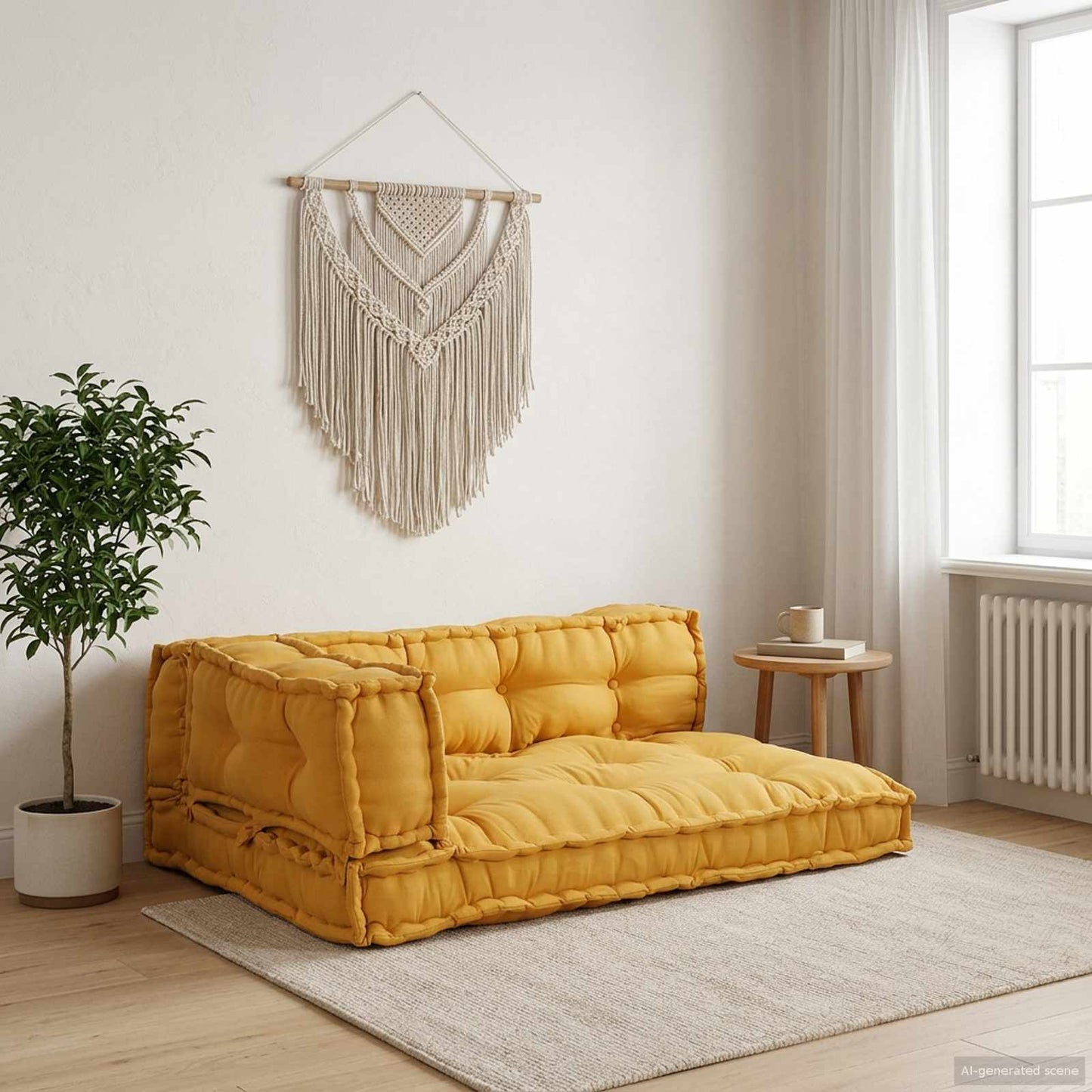 Palle Sofa Pude 3 pcs Gul 120 x 80 x 38 cm Stof