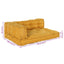 Palle Sofa Pude 3 pcs Gul 120 x 80 x 38 cm Stof