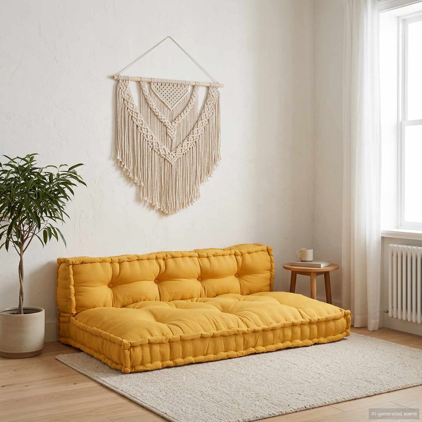 Palle Sofa Pude 2 pcs Gul 120 x 80 x 38 cm Stof