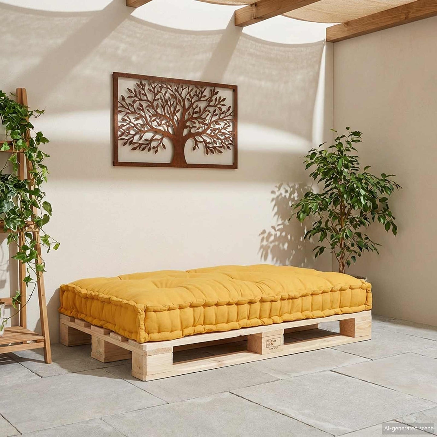 Palle Sofa Pude Gul 120 x 80 x 12 cm Stof