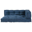 Palle Sofa Pude 3 pcs Indigo 120 x 80 x 38 cm Stof