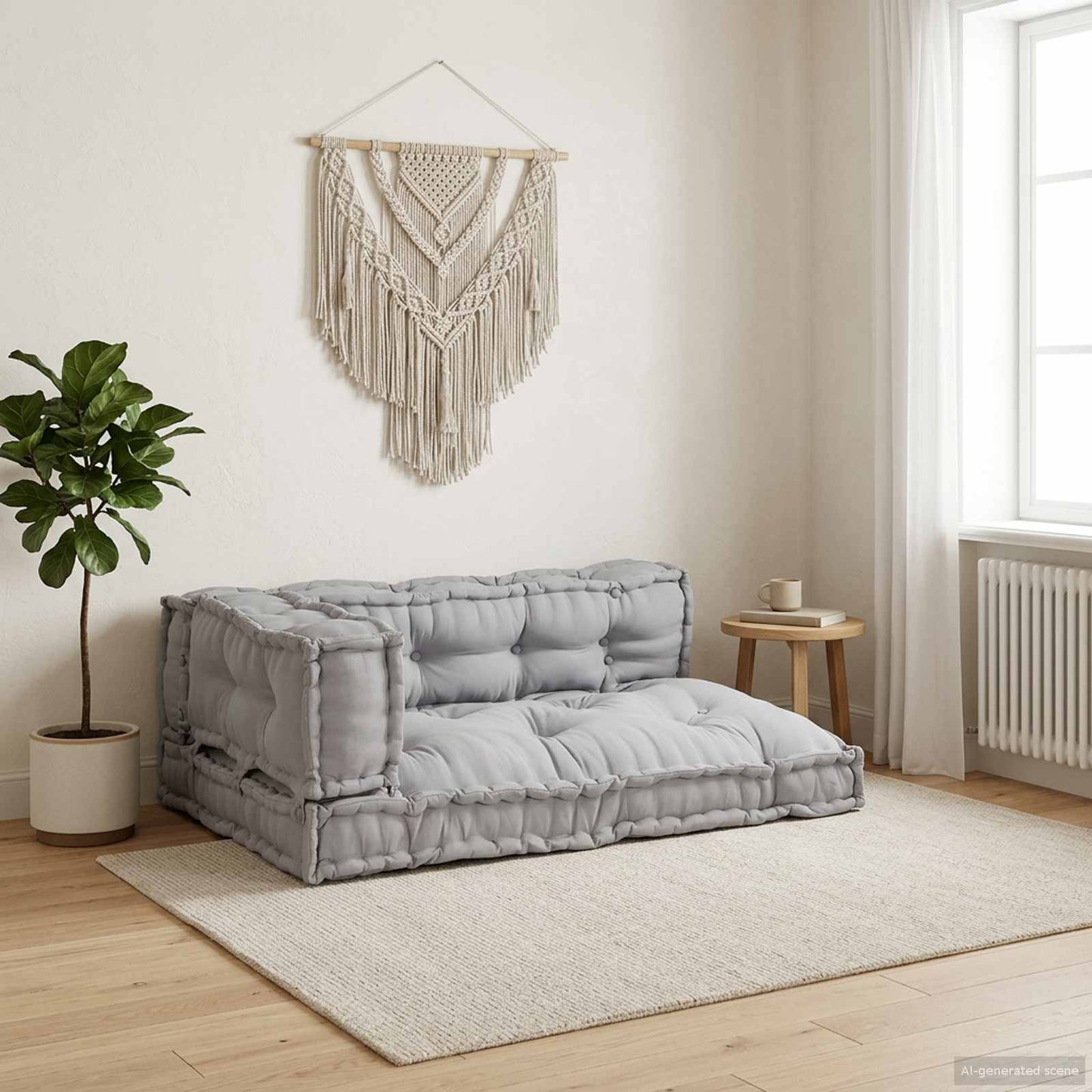 Palle Sofa Pude 3 pcs Grå 120 x 80 x 38 cm Stof