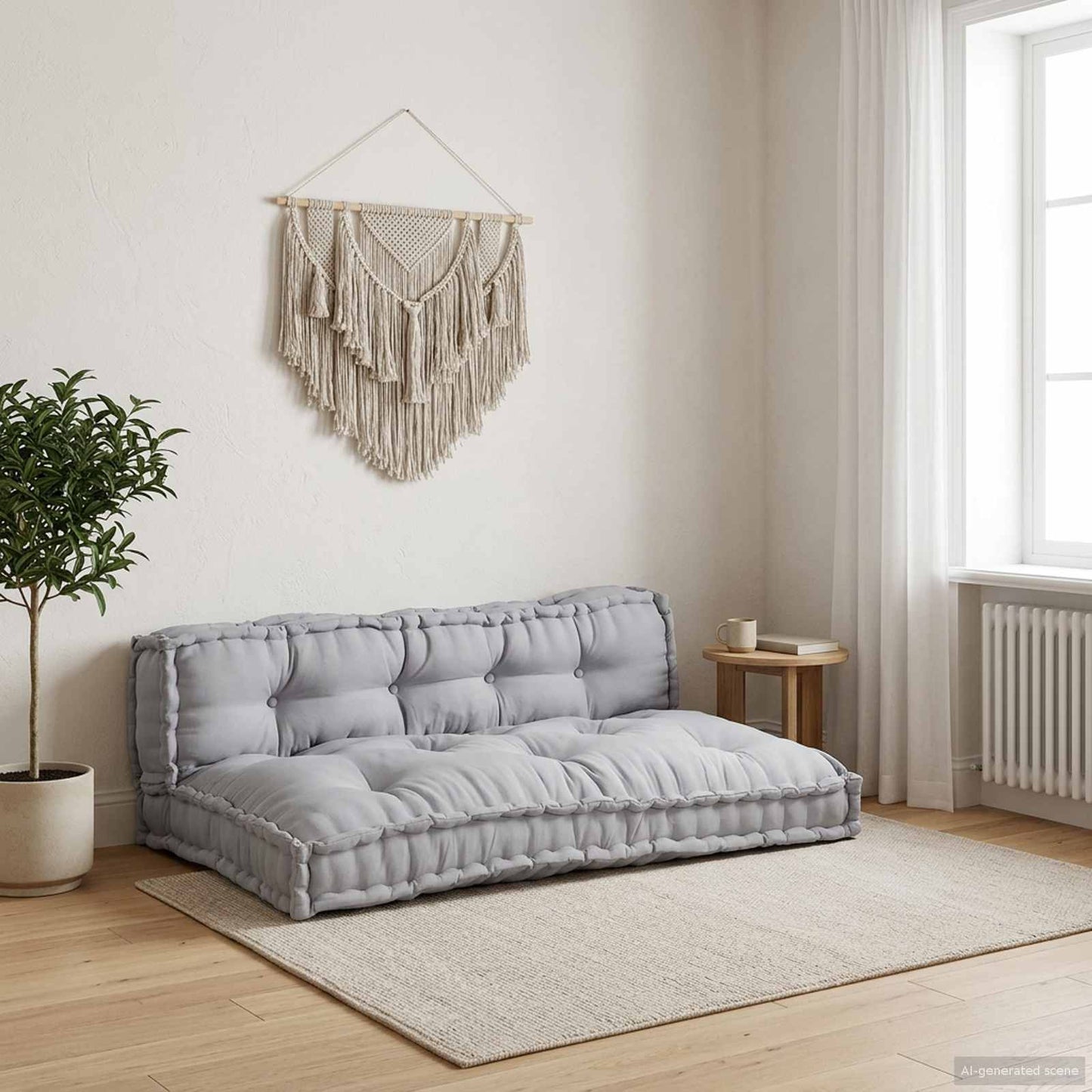 Palle Sofa Pude 2 pcs Grå 120 x 80 x 38 cm Stof
