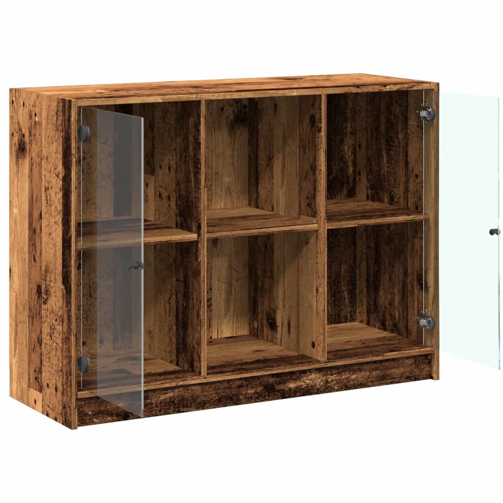 skænk 102x37x75,5 cm konstrueret træ antikt trælook