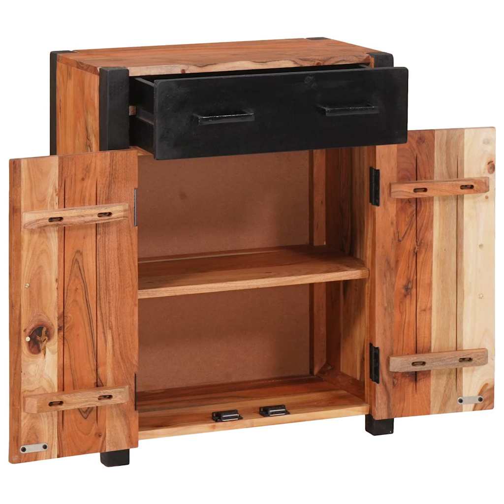 Sideboard 3 pcs Brun 165 x 30 x 75 cm Massivt Akacietræ
