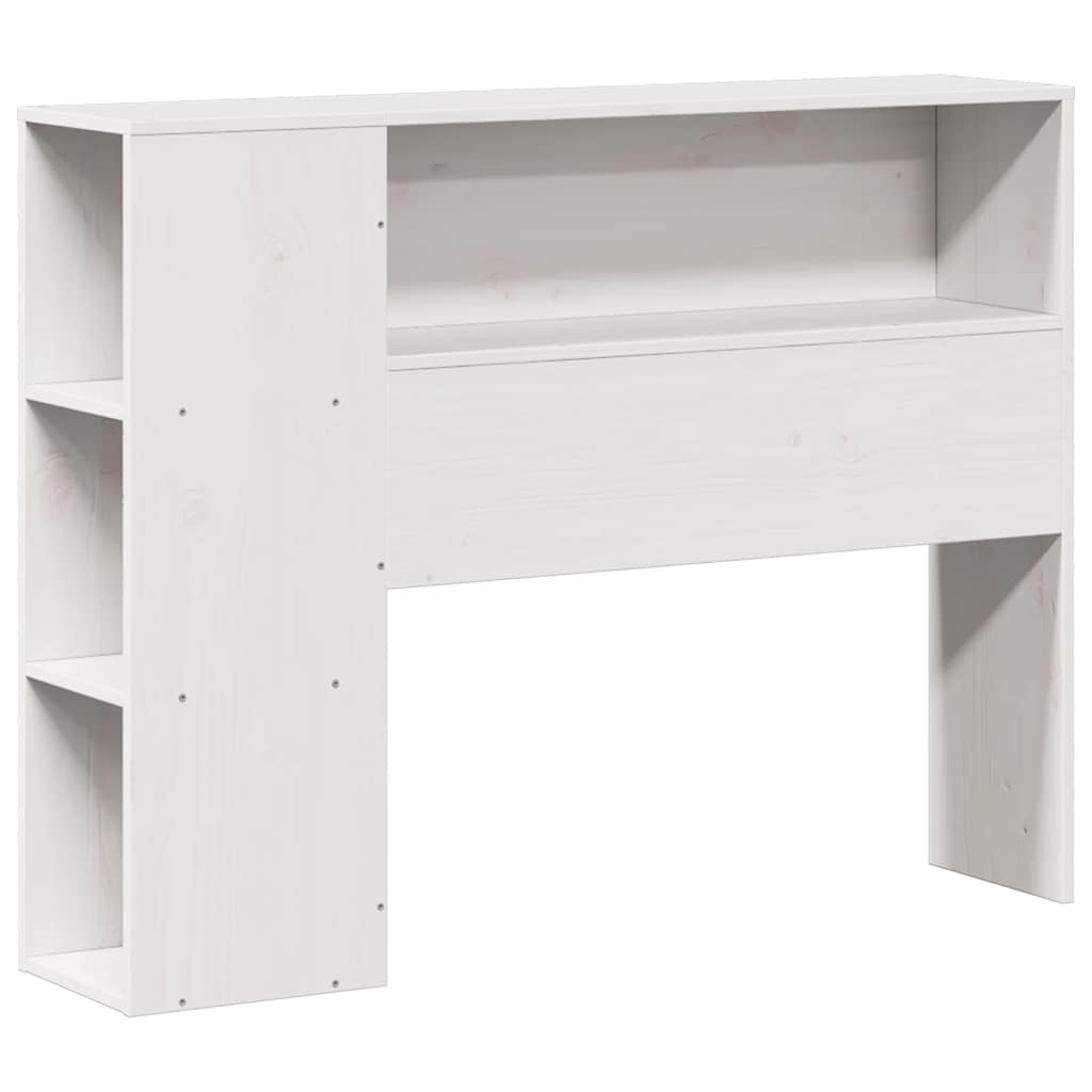 seng med reol uden madras 75x190 cm massivt fyrretræ hvid