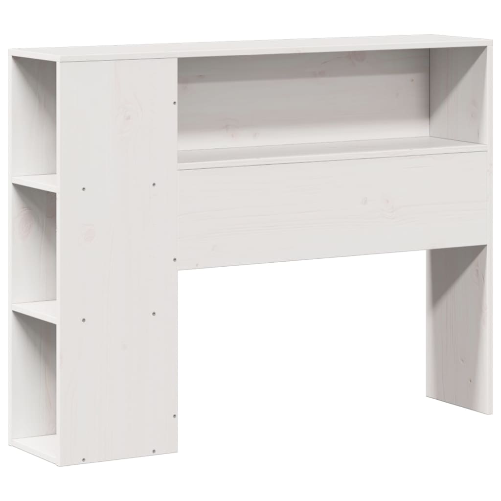 seng med reol uden madras 75x190 cm massivt fyrretræ hvid