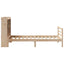 seng med reol uden madras 75x190 cm massivt fyrretræ