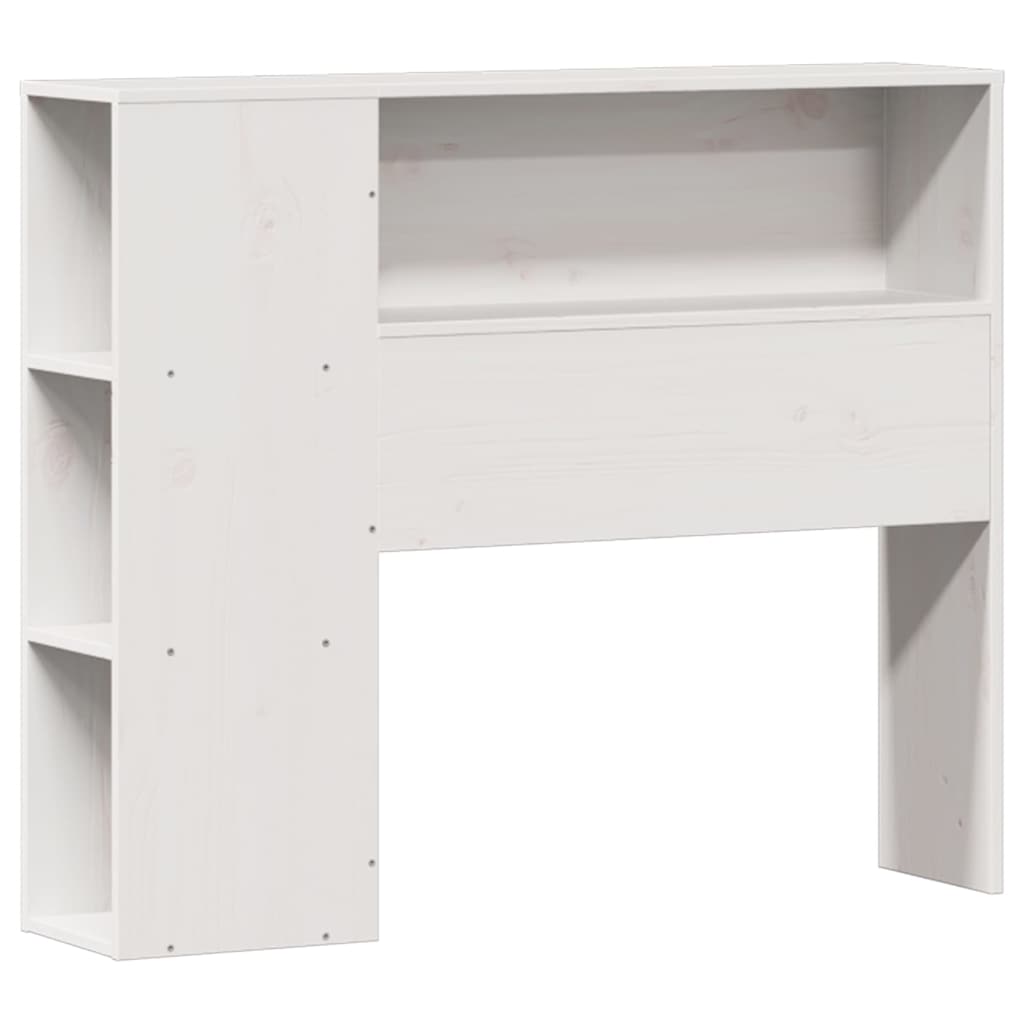 seng med reol uden madras 75x190 cm massivt fyrretræ hvid