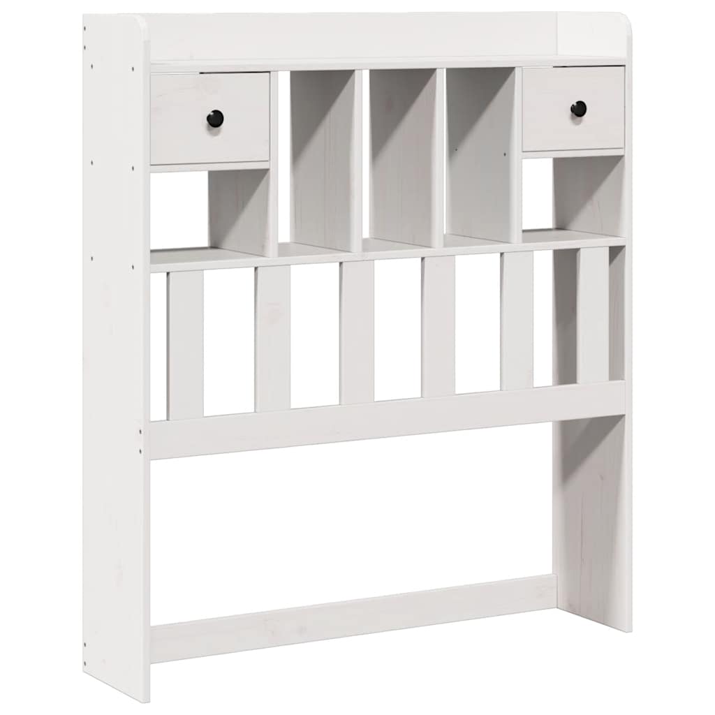seng med reol uden madras 75x190 cm massivt fyrretræ hvid