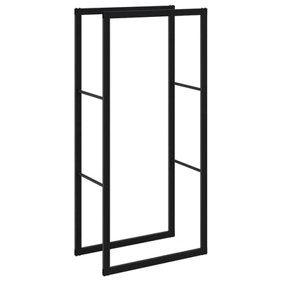 brændestativ 55x30x116 cm stål sort