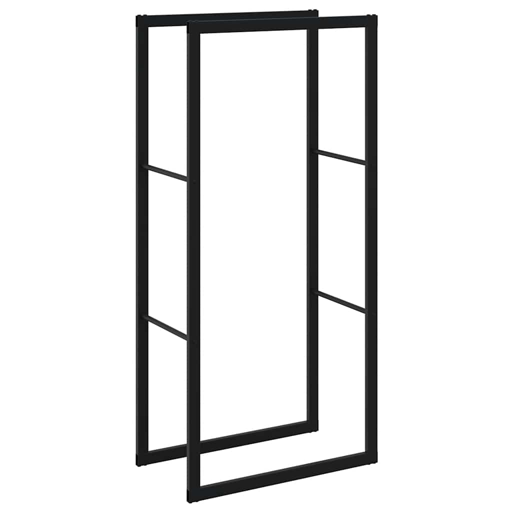 brændestativ 55x30x116 cm stål sort