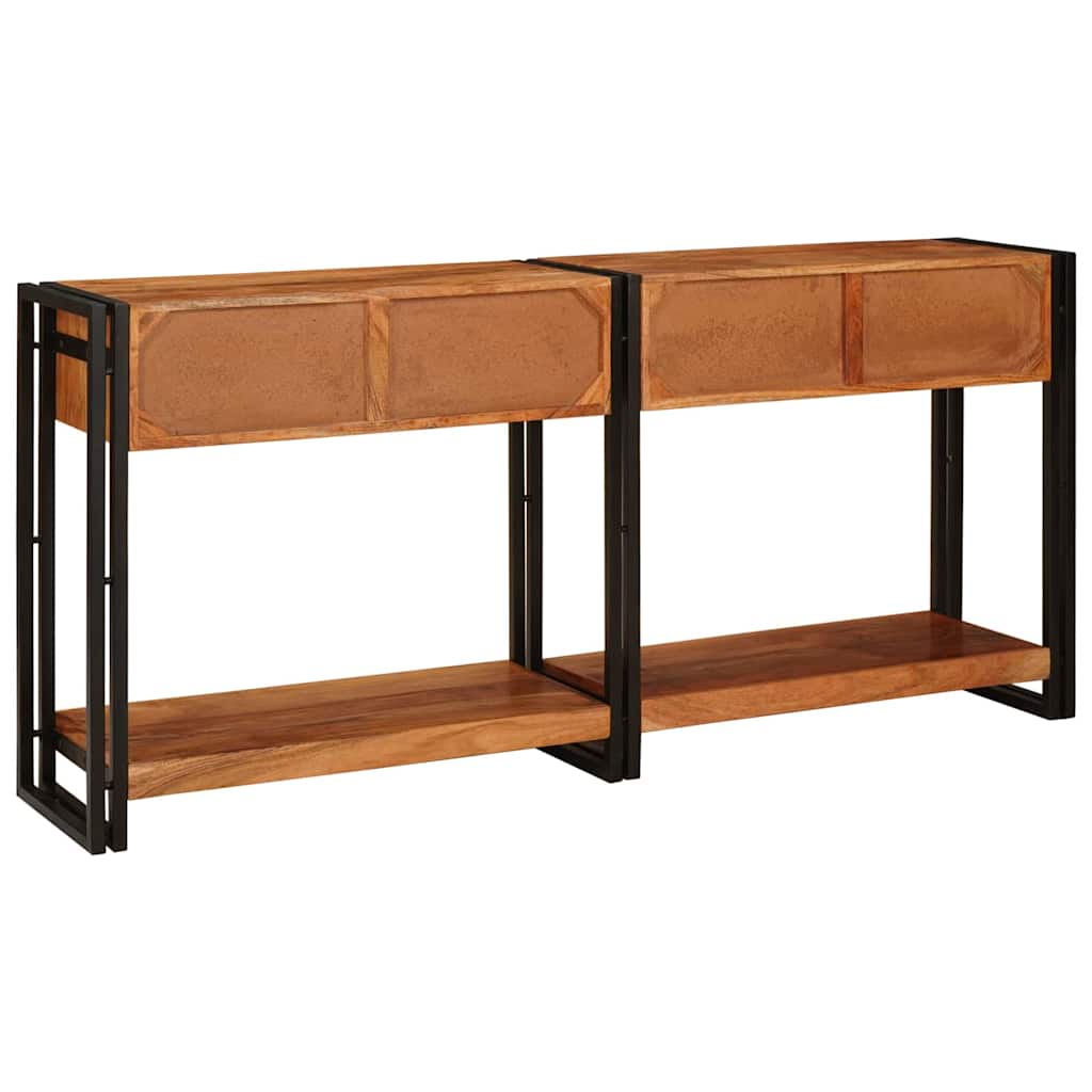 Konsolborde 2 pcs Brun 161 x 33 x 75 cm Massivt Akacietræ