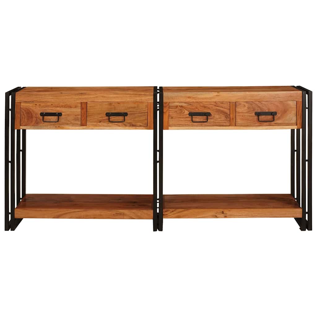Konsolborde 2 pcs Brun 161 x 33 x 75 cm Massivt Akacietræ