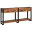 Konsolborde med skuffe 2 pcs Flerfarvet 161 x 33 x 75 cm