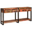Konsolborde med skuffe 2 pcs Flerfarvet 161 x 33 x 75 cm
