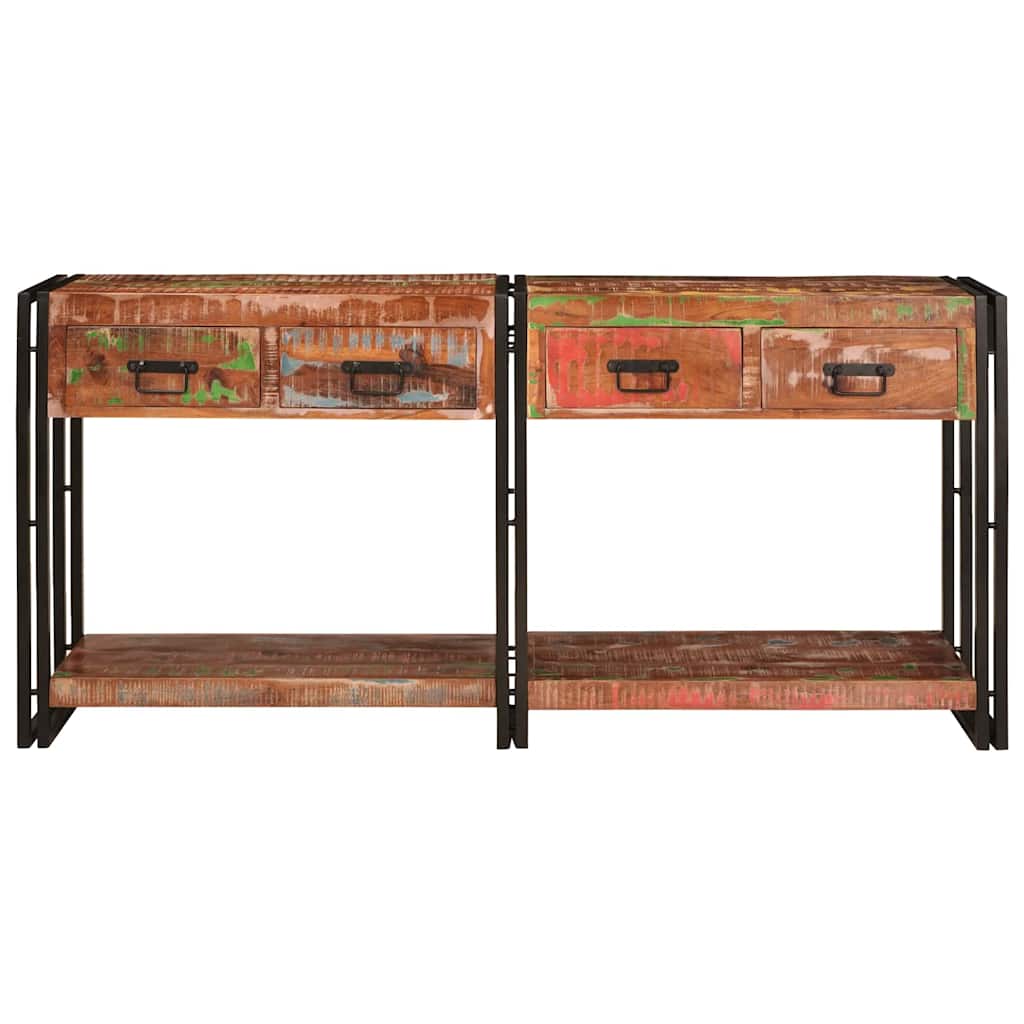 Konsolborde med skuffe 2 pcs Flerfarvet 161 x 33 x 75 cm