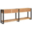 Konsolborde 2 pcs Brun 200 x 33 x 75 cm Massivt mangotræ