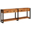 Konsolborde 2 pcs Brun 200 x 33 x 75 cm Massivt Akacietræ