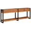 Konsolborde 2 pcs Brun 200 x 33 x 75 cm Massivt Akacietræ