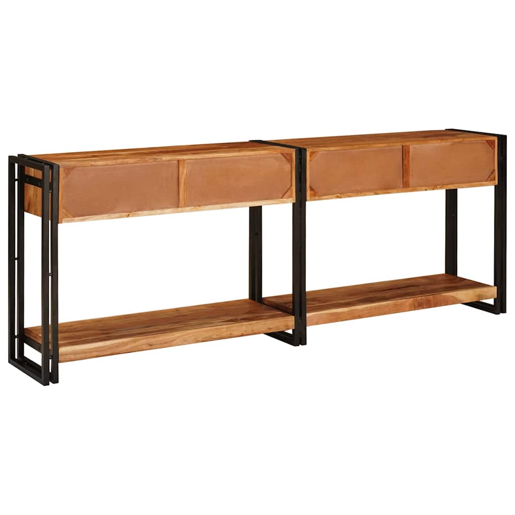 Konsolborde 2 pcs Brun 200 x 33 x 75 cm Massivt Akacietræ
