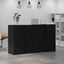receptionsdisk sort egetræ 180x50x103,5 cm konstrueret træ