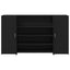 receptionsdisk sort egetræ 180x50x103,5 cm konstrueret træ