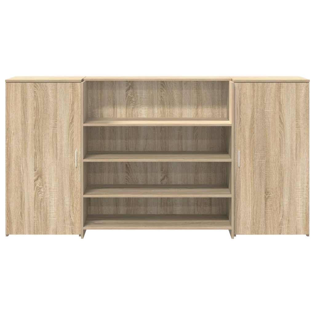 receptionsskranke 200x50x103,5 cm konstrueret træ sonoma-eg