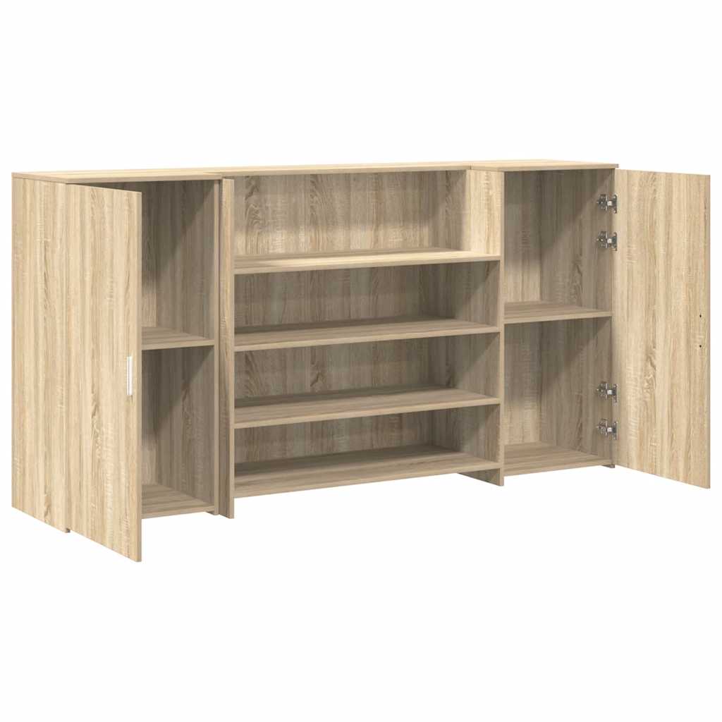 receptionsskranke 200x50x103,5 cm konstrueret træ sonoma-eg