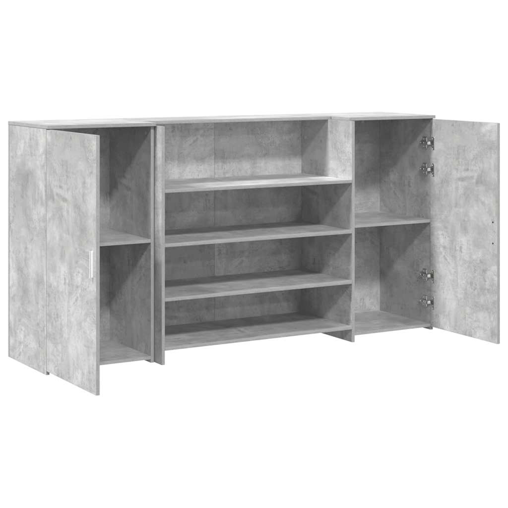 receptionsskranke 200x50x103,5 cm konstrueret træ beton grå