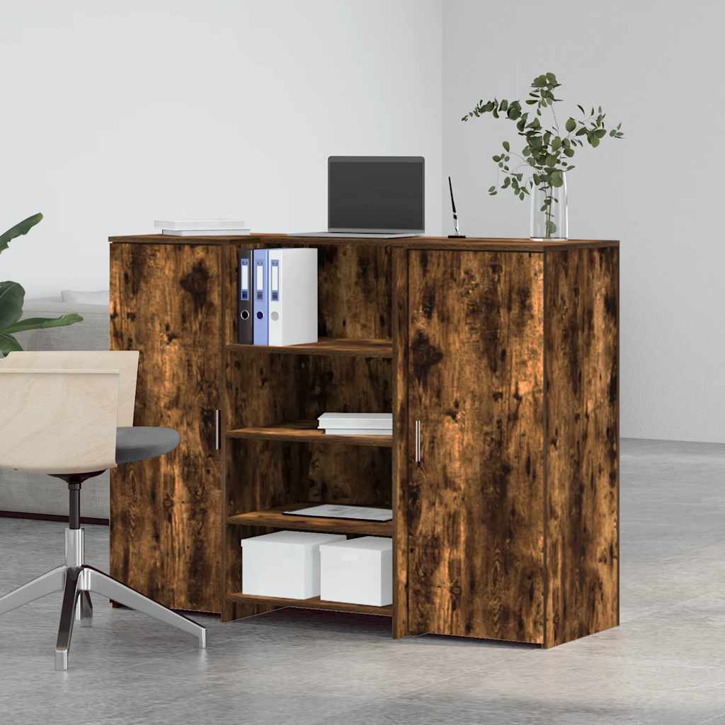 receptionsskranke 135x50x103,5 cm røget egetræsfarve