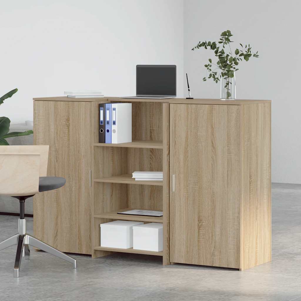 receptionsskranke 155x50x103,5 cm konstrueret træ sonoma-eg