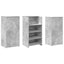 receptionsskranke 155x50x103,5 cm konstrueret træ beton grå
