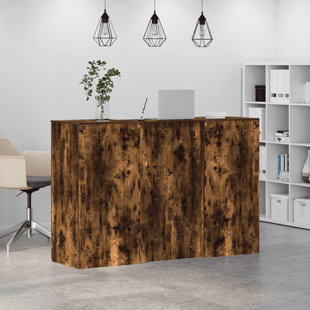 receptionsskranke 155x50x103,5 cm røget egetræsfarve