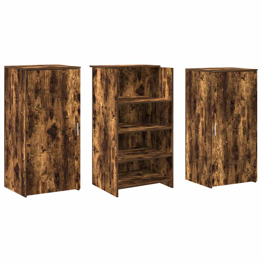 receptionsskranke 155x50x103,5 cm røget egetræsfarve