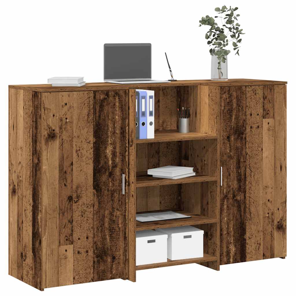 receptionsskranke 155x50x103,5 cm konstrueret træ antikt træ
