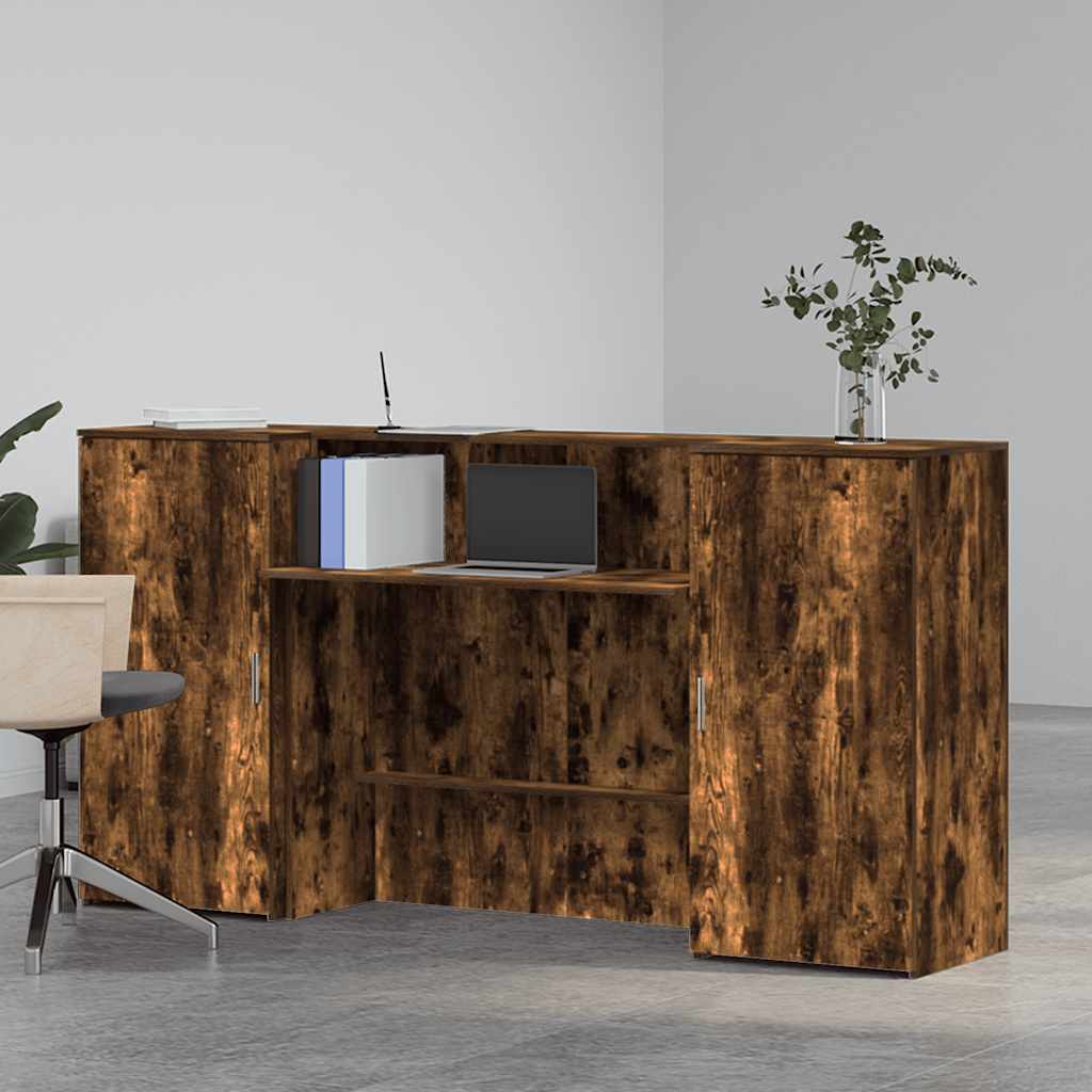 receptionsskranke 200x50x103,5 cm røget egetræsfarve