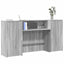 receptionsskranke 200x50x103,5 cm konstrueret træ grå sonoma