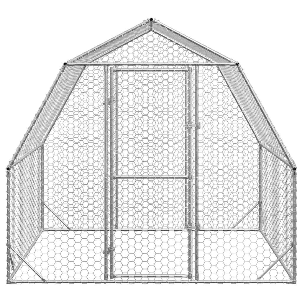 hønsegård 2,5x2x2,25 m galvaniseret stål