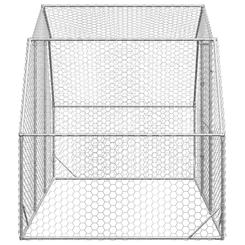 hønsegård 2,5x2x2,25 m galvaniseret stål