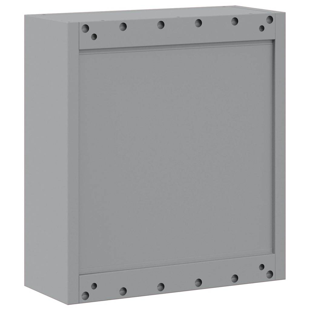 Værktøjsskab Sort og grå 50 x 20 x 55 cm Ingeniørtræ og stål