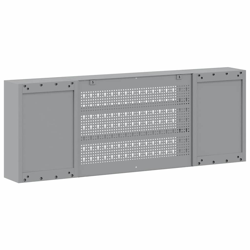 Værktøjsskab Rød og Grå 150 x 20 x 55 cm Ingeniørtræ og stål