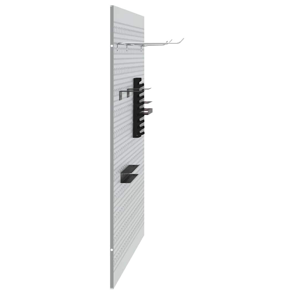 Værktøjs Vægpanel 2 pcs Grå 100 x 1 x 80 cm Ingeniørtræ og stål