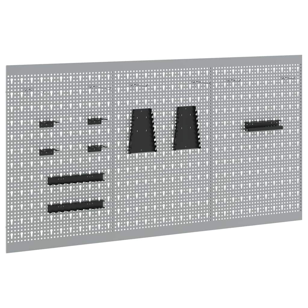 Værktøjs Vægpanel 3 stk. Grå 150 x 1 x 80 cm
