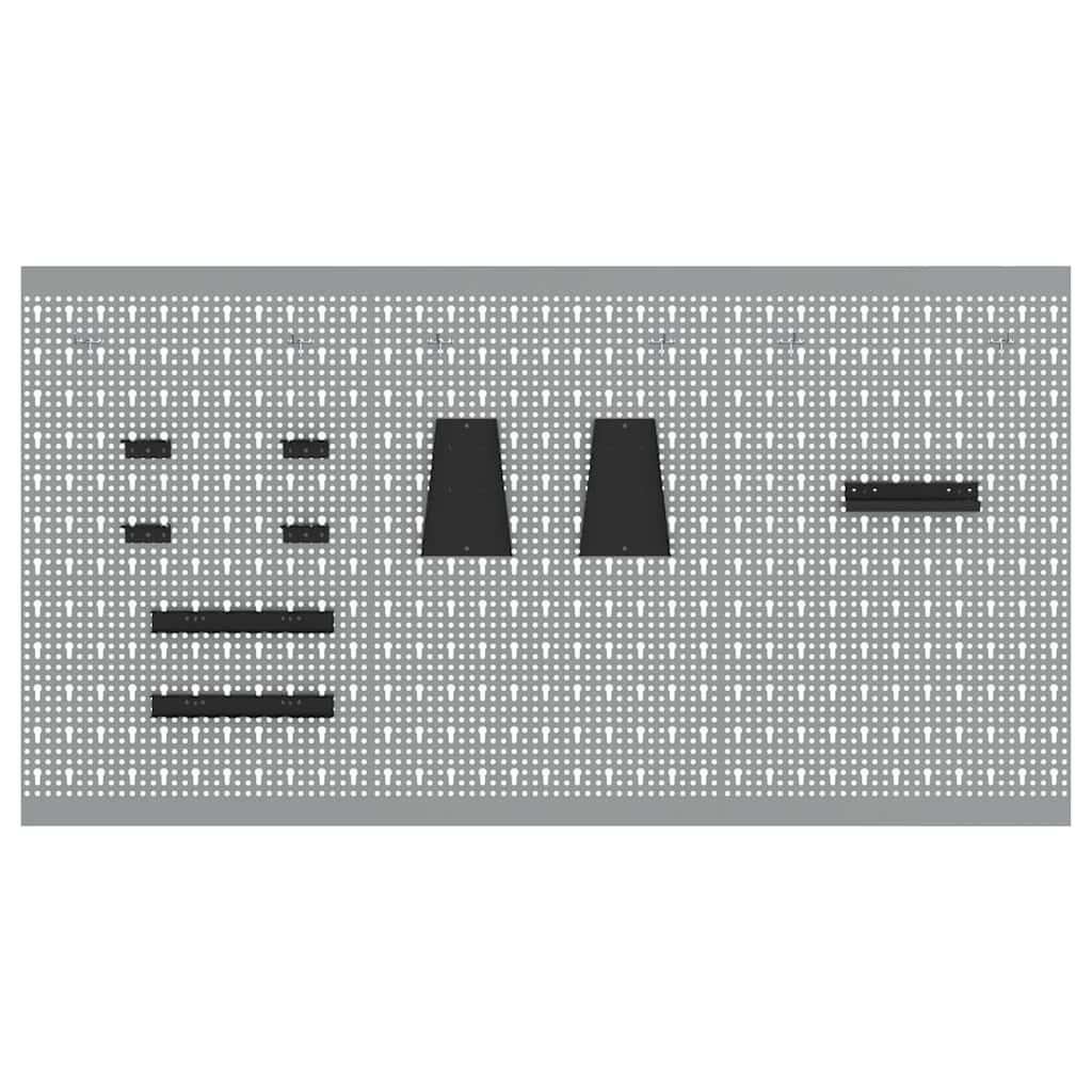 Værktøjs Vægpanel 3 stk. Grå 150 x 1 x 80 cm