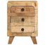 sengeborde 2 stk. 37x32x50 cm massivt ru mangotræ