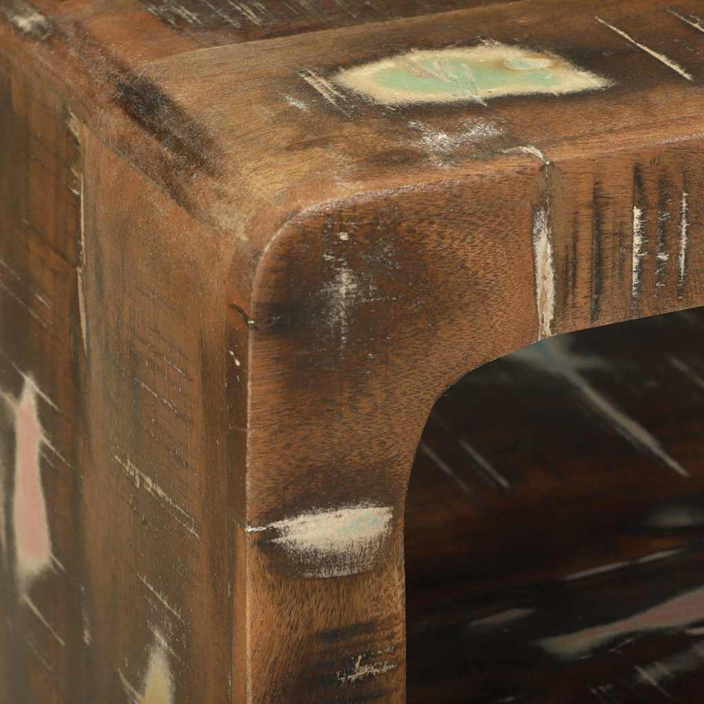TV-skab Flerfarvet 100 x 32 x 36 cm Massivt genbrugstræ